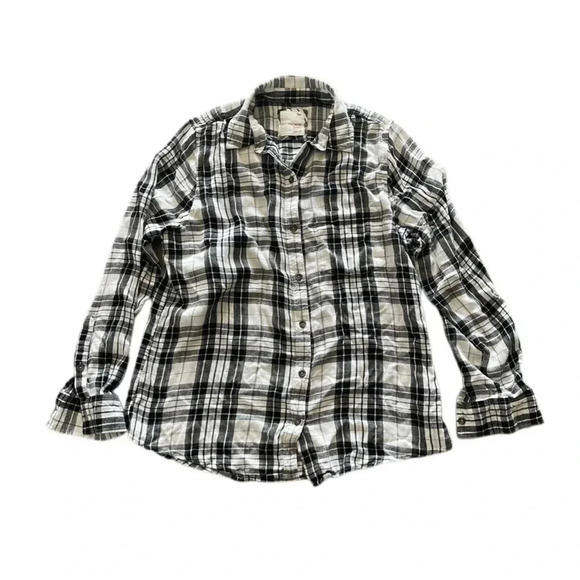 SO Favorite Shirt Long sleeve button down Black and White Juniors Large - Picture 3 of 5